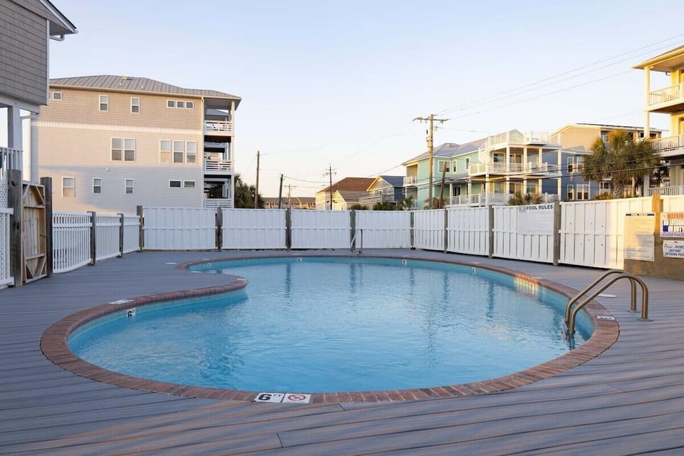 Outdoor pool just steps from front door
