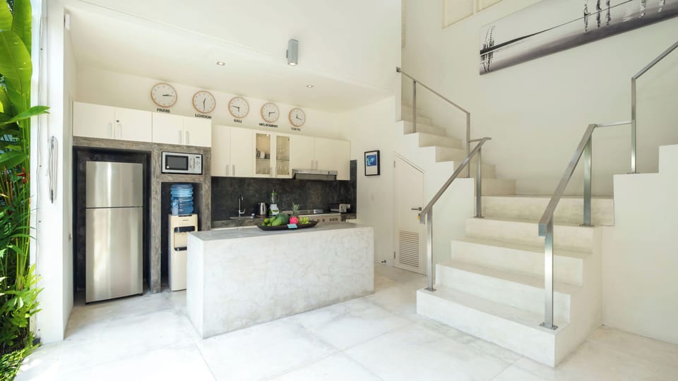 Villa, Pool View | Private kitchen | Microwave, highchair