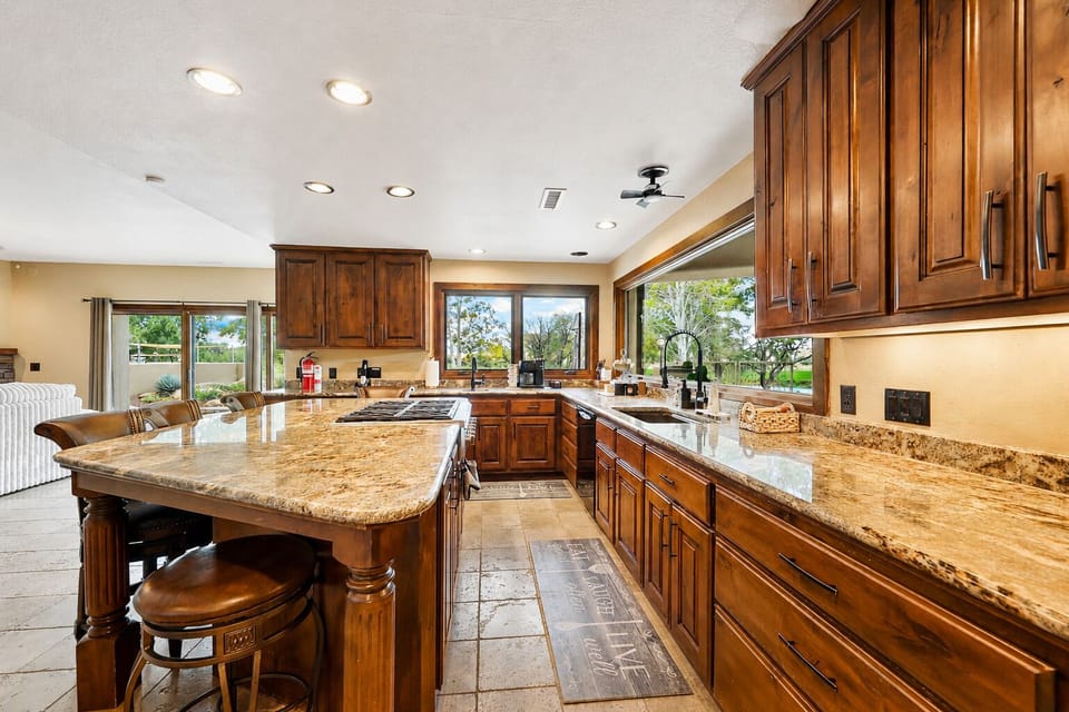 Fully stocked Chef-oriented kitchen with premium appliances for all your cooking needs.