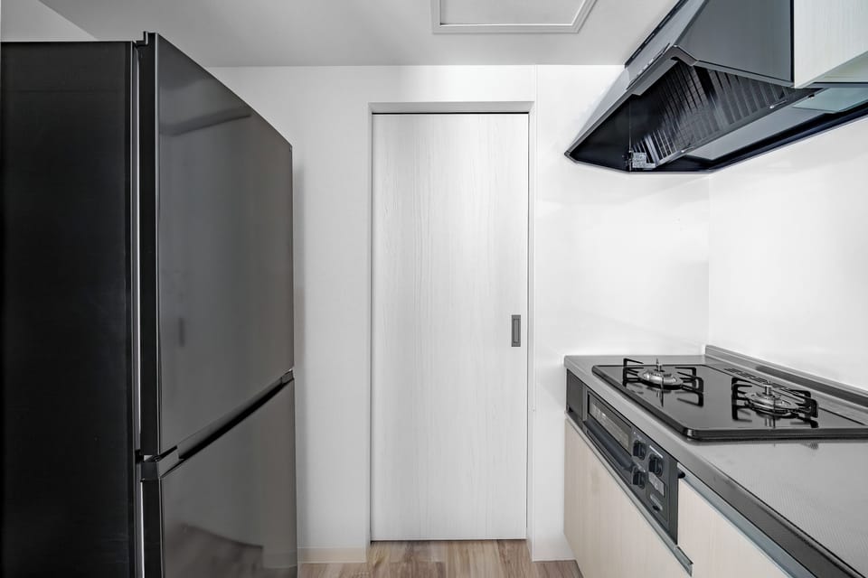 Apartment | Private kitchen | Fridge, microwave, stovetop, rice cooker
