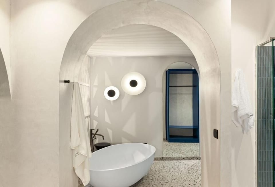 Paradise Villa with Private Pool and Outdoor Jetted Tub | Bathroom | Hair dryer, slippers, towels, soap
