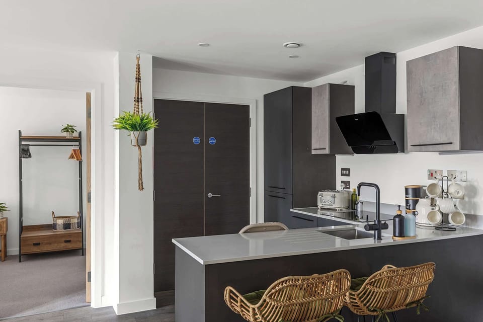 A bright, functional kitchen ready for home-cooked meals and shared moments.