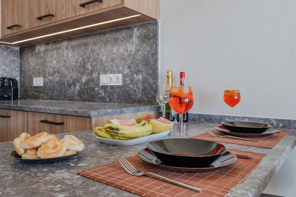 Villa, 2 Bedrooms, Private Pool, Sea View | Private kitchen | Coffee/tea maker, highchair