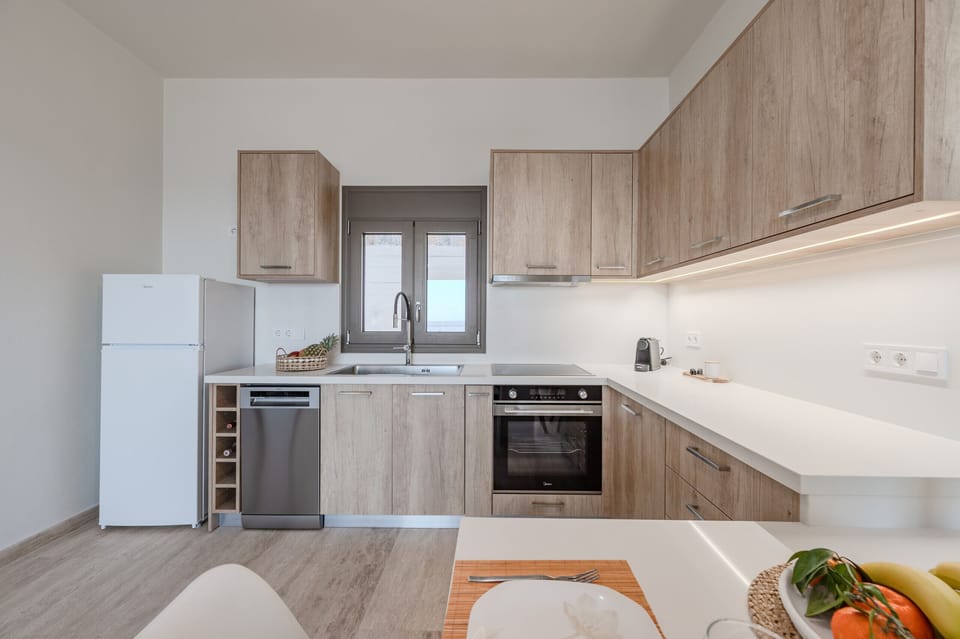 Villa, 2 Bedrooms, Private Pool, Sea View | Private kitchen | Coffee/tea maker, highchair