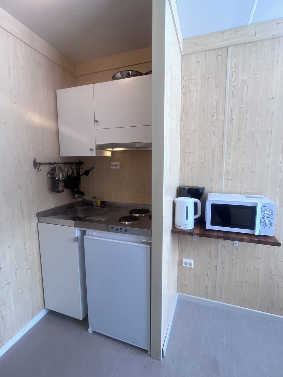 Deluxe Apartment | Private kitchen | Fridge, microwave, oven, stovetop