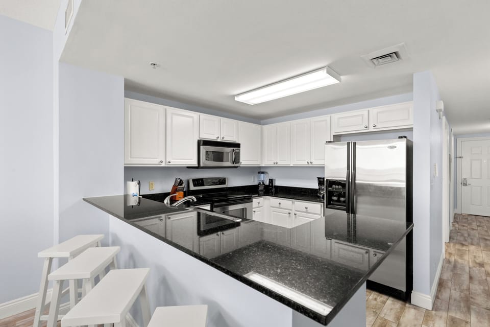 Condo, Multiple Beds, Balcony, Ocean View (Calypso Resort 902w) | Private kitchen