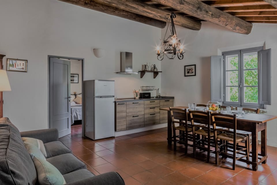 Fridge, stovetop, espresso maker, toaster