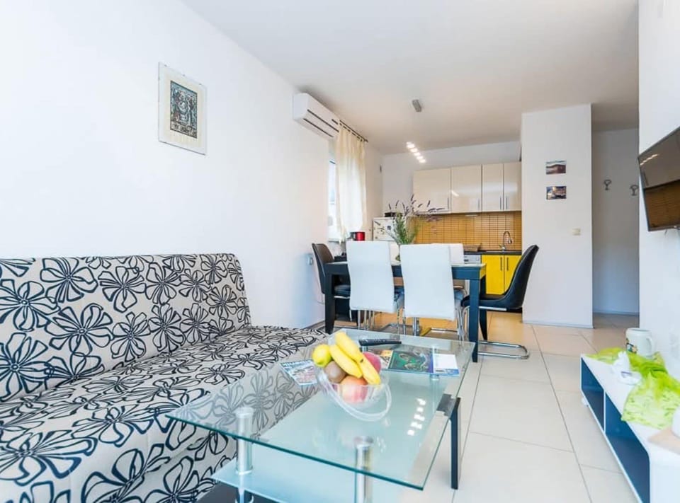 Apartment (Standard One Bedroom Apartment with B) | Living room | 32-inch flat-screen TV with satellite channels, table tennis