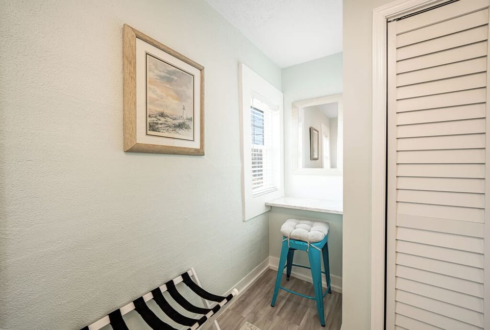 Perfect little nook for getting ready each morning.