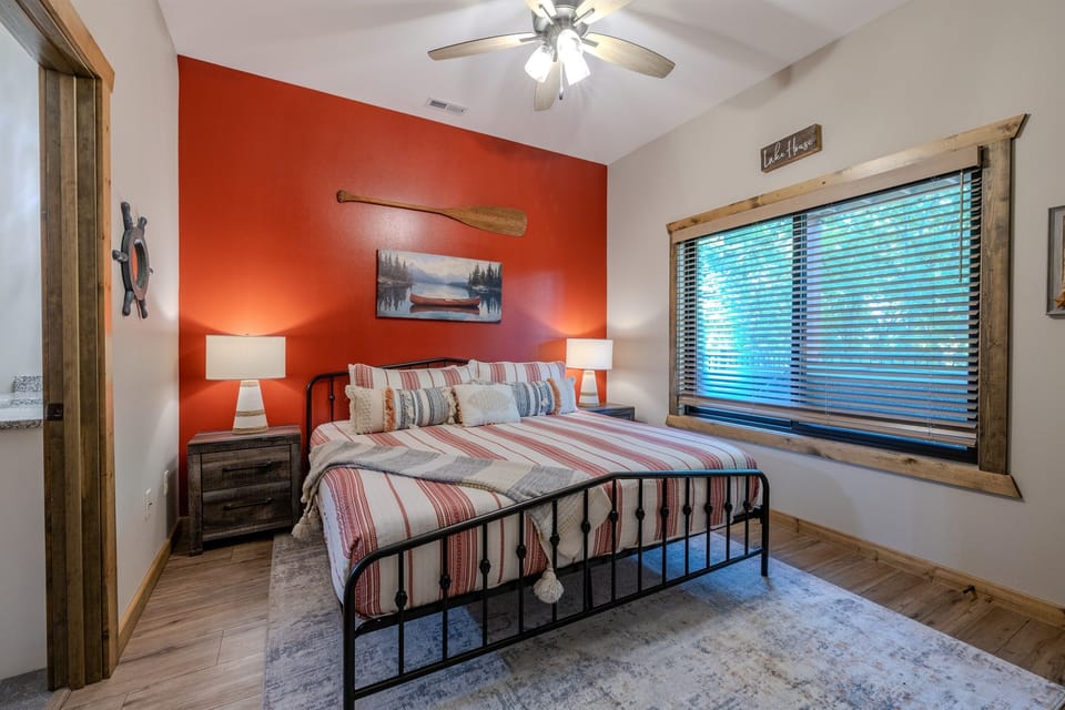 Comfortable queen guest bedroom