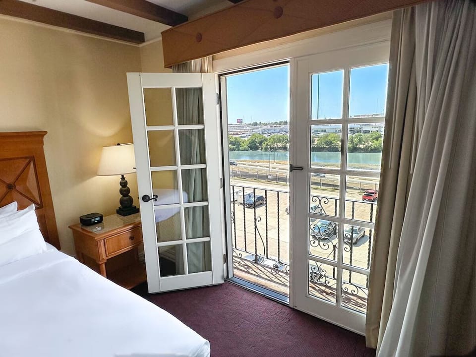 Step onto the balcony and savor bright, breezy views.
