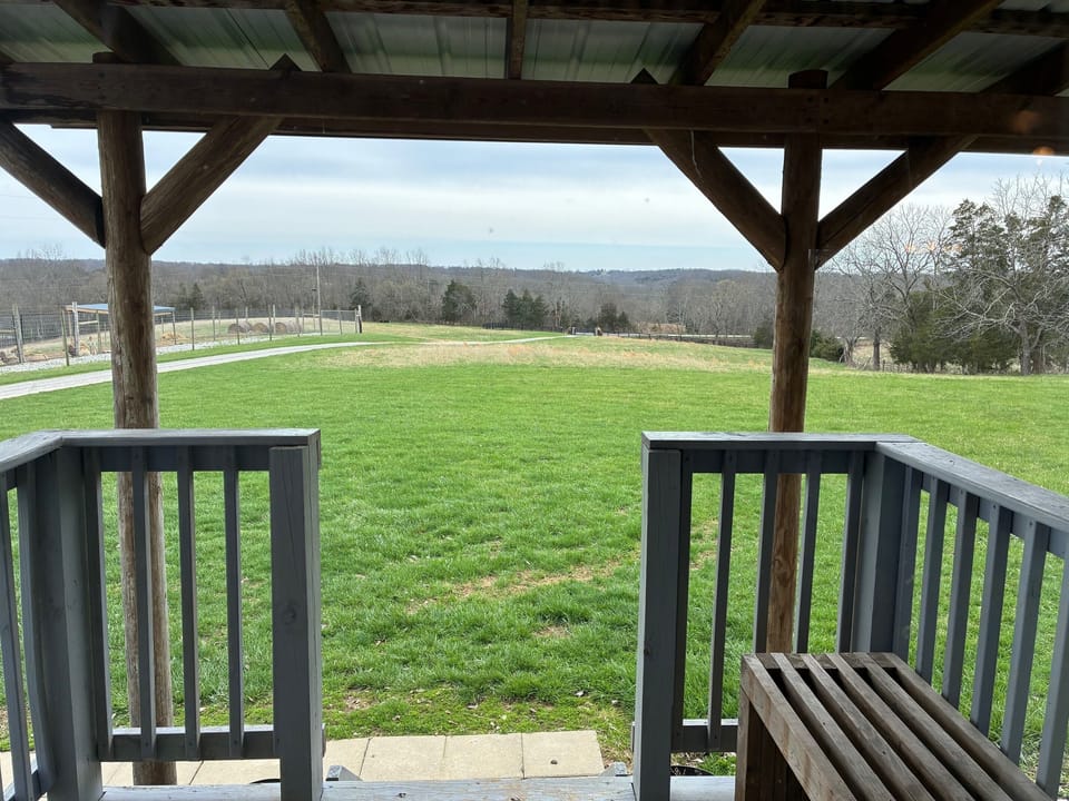 Beautiful KY view of the rolling hills and countryside.  Elk can be seen to left