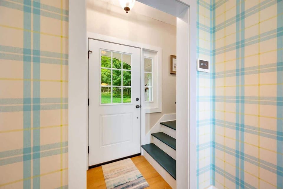 Heading back toward the front of the home, the second level reveals a private master suite.