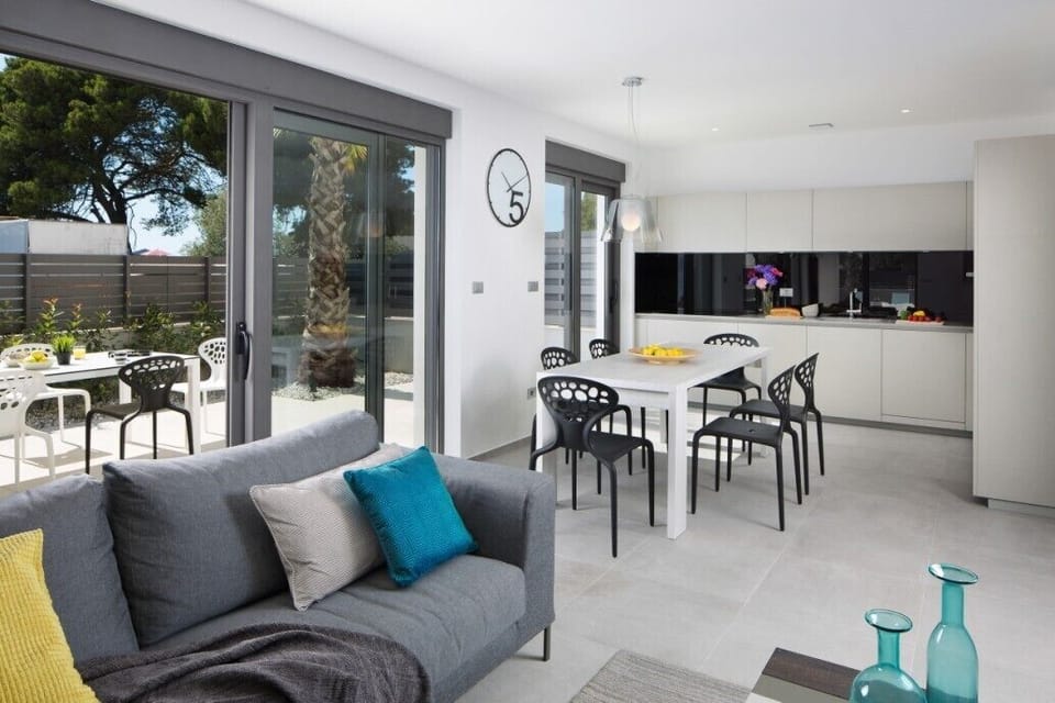 Living room - dining area and modern kitchen