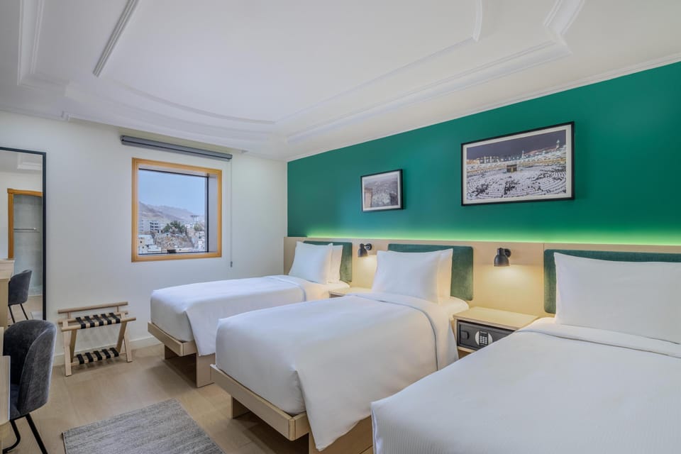 Minibar, blackout drapes, bed sheets