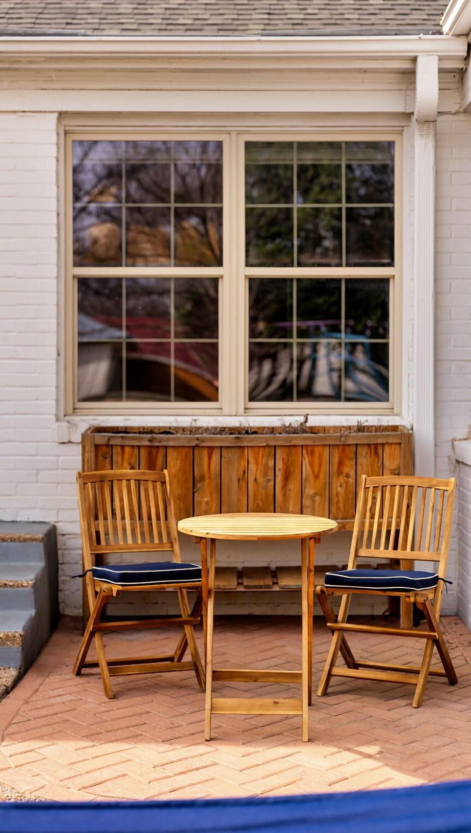 Have your morning coffee out on the back patio! 