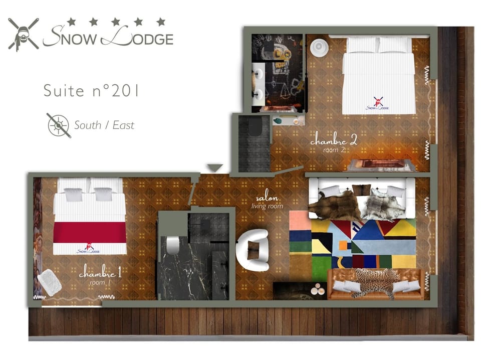 Suite 201 | Egyptian cotton sheets, premium bedding, pillowtop beds, free minibar