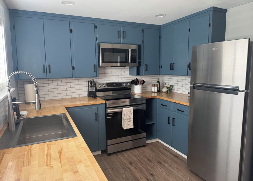 Fully stocked kitchen with everything you will need for your stay
