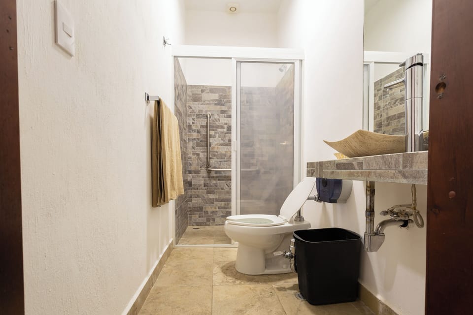 Classic Double Room | Bathroom | Shower, towels, soap, shampoo