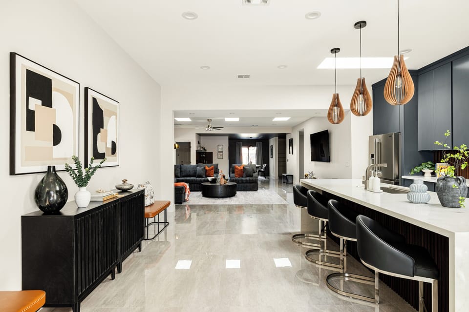 Open Kitchen and Living Room