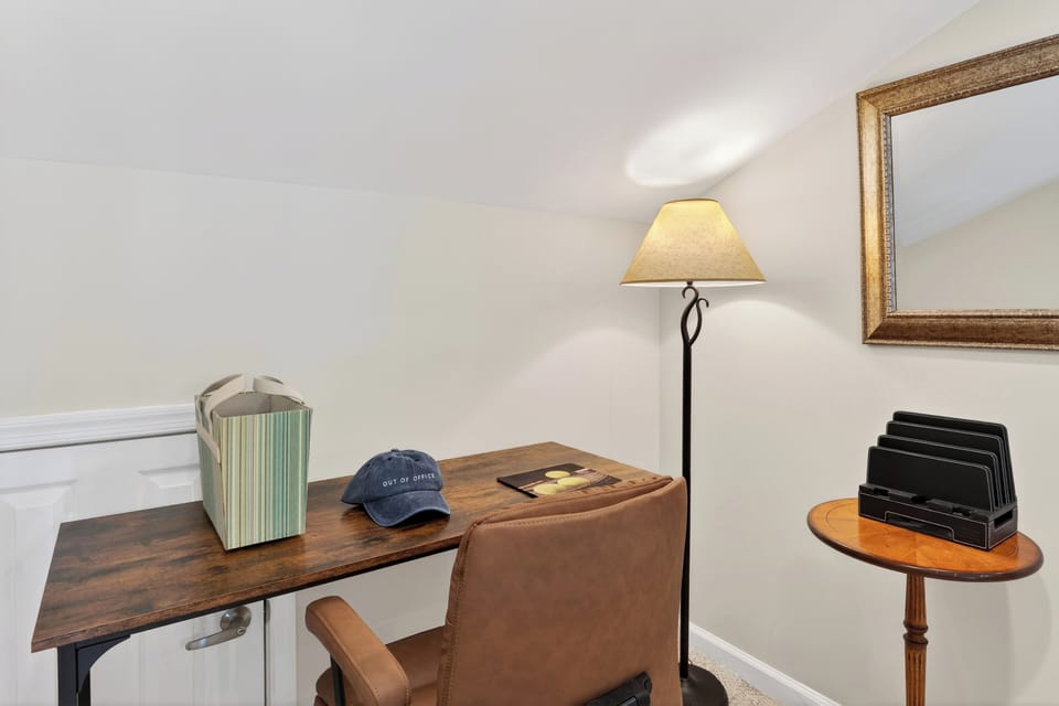 Dedicated desk area—perfect for those working remotely.