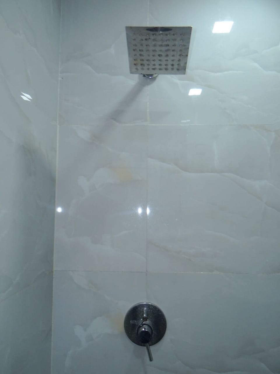 Shower, free toiletries, bidet, towels