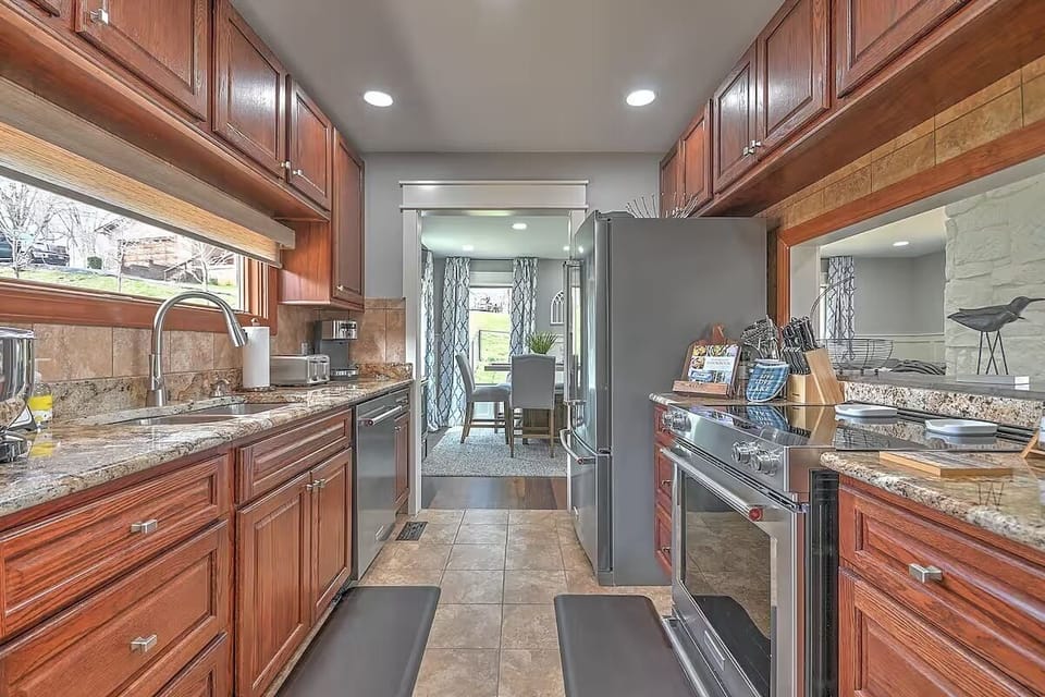 A stylish second kitchen designed for both function and flair.