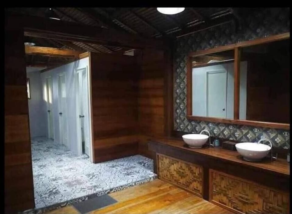 Family Shared Dormitory, Patio, Beach View | Bathroom | Shower, towels, soap, toilet paper