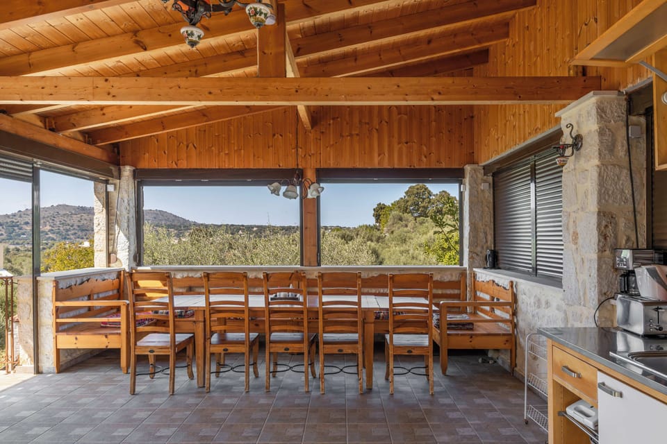 The dining area is perfect for intimate dinners or gatherings with family or friends.