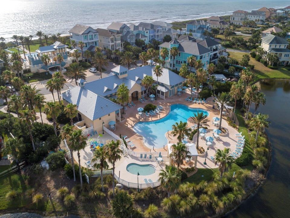 Aerial View of the Beachfront Paradise