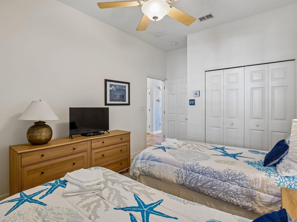 Third Bedroom - (2) Twin Beds + Smart TV