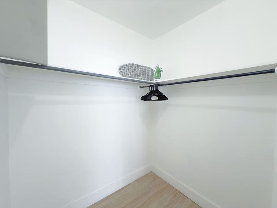 Spacious closet and storage for your personal items.
