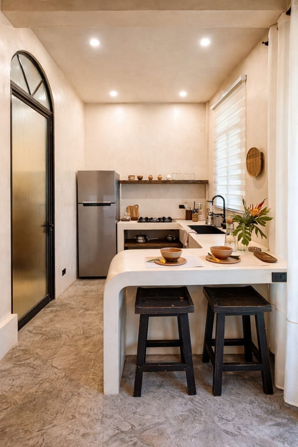 Luxury Apartment, Patio, Garden View | Private kitchen | Full-size fridge, stovetop, cookware/dishes/utensils