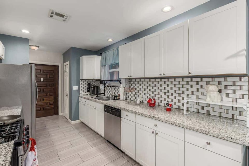 Clean, functional kitchen for home-cooked meals