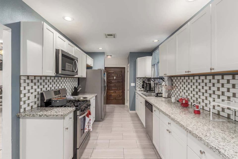 Clean, functional kitchen for home-cooked meals