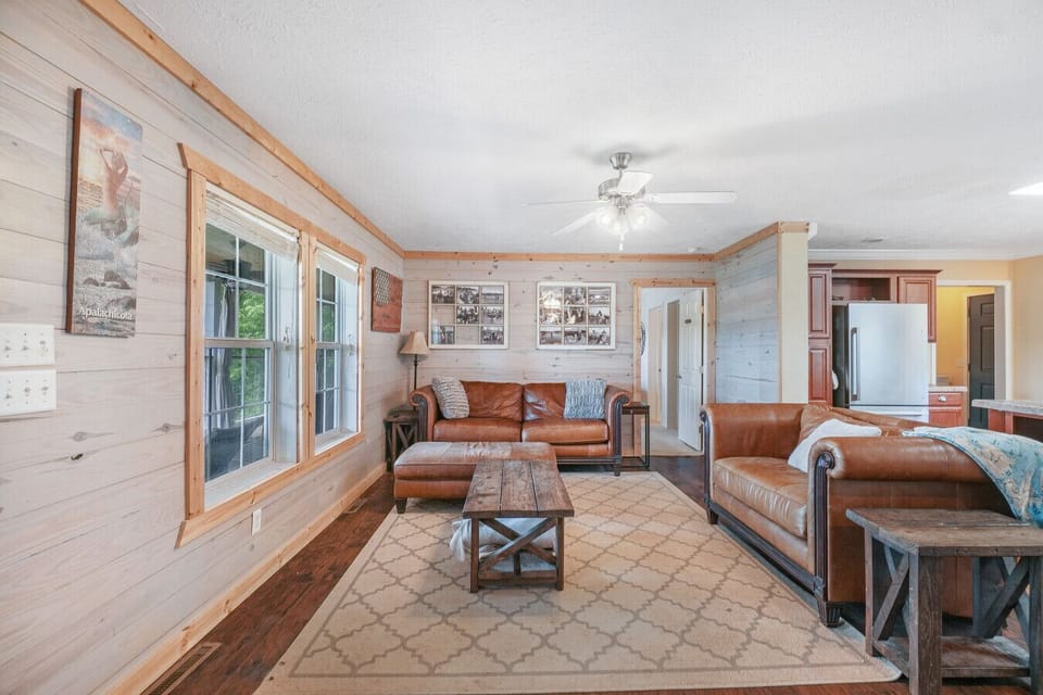 Living Room | Leather Sofas | Natural Light