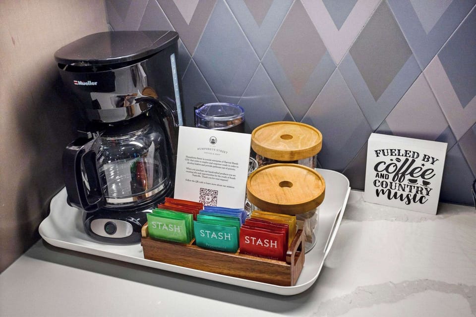 Coffee and Tea Stations in Both Units