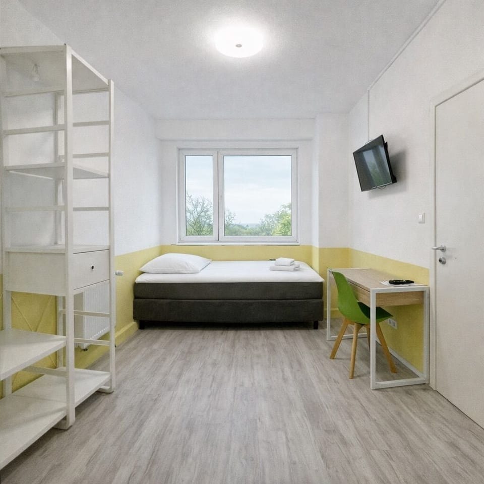 Basic Single Room, Garden View | Desk, blackout drapes, free WiFi
