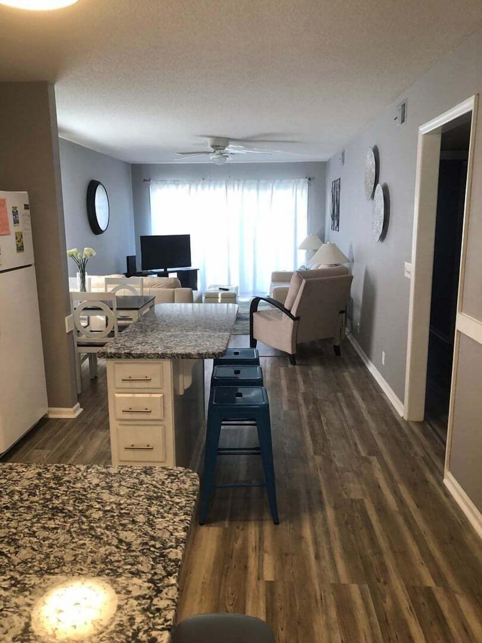 KITCHEN AND LIVING ROOM