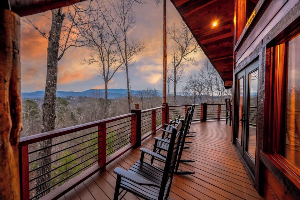 Experience sunset perfection from the rocking chairs on your private deck