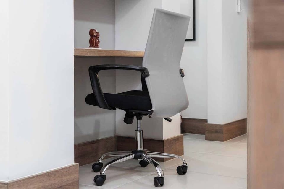 Apartment comes with a desk and comfortable work chair. 