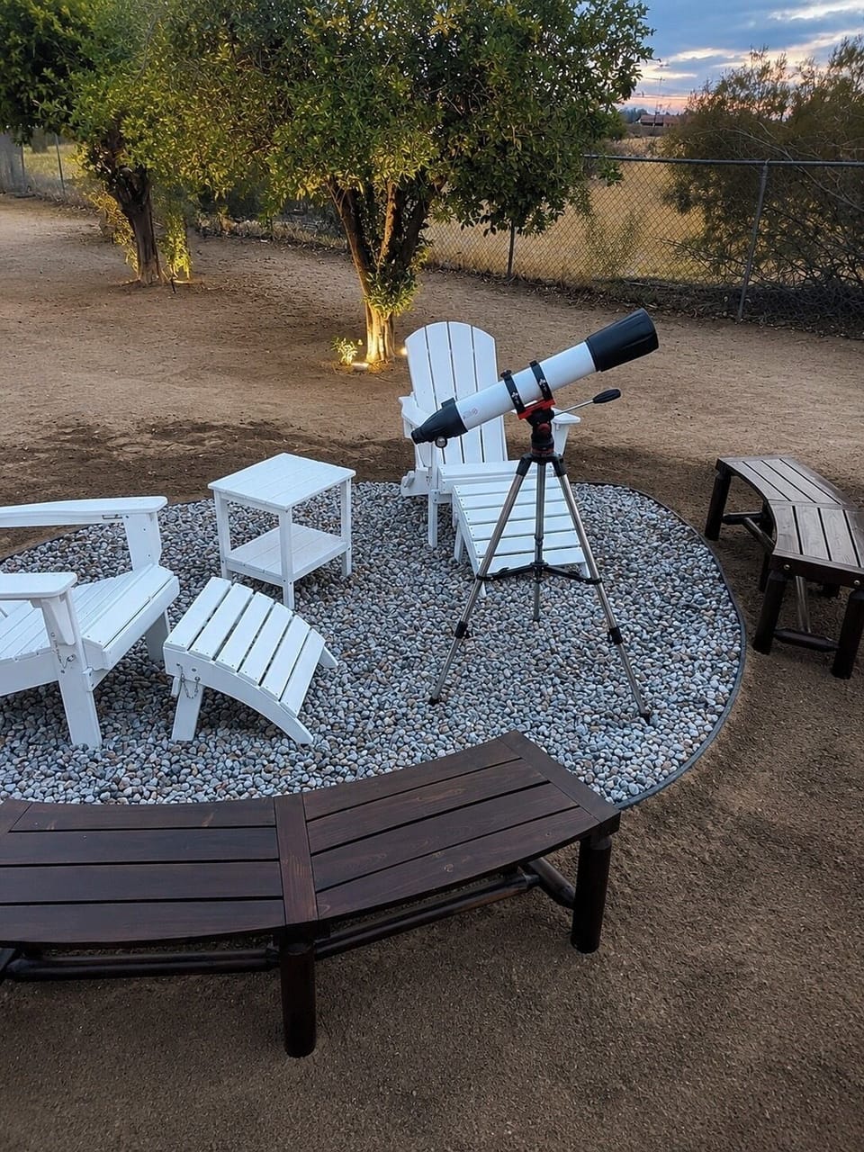 Backyard stargazing corner