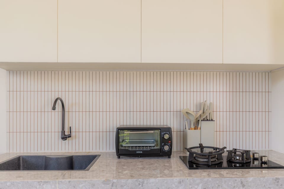 Villa, 2 Bedrooms, Pool View | Private kitchen | Microwave, rice cooker