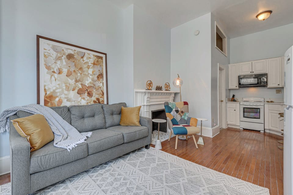Studio | Sleeping/Living Area | Sleeper Sofa w/ Queen Mattress