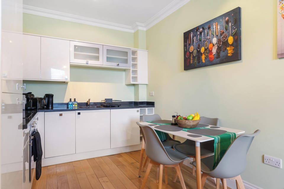 Open plan living room and kitchen