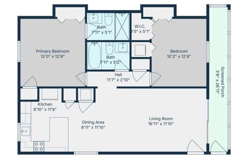 Condo, 2 Bedrooms | Floor plan