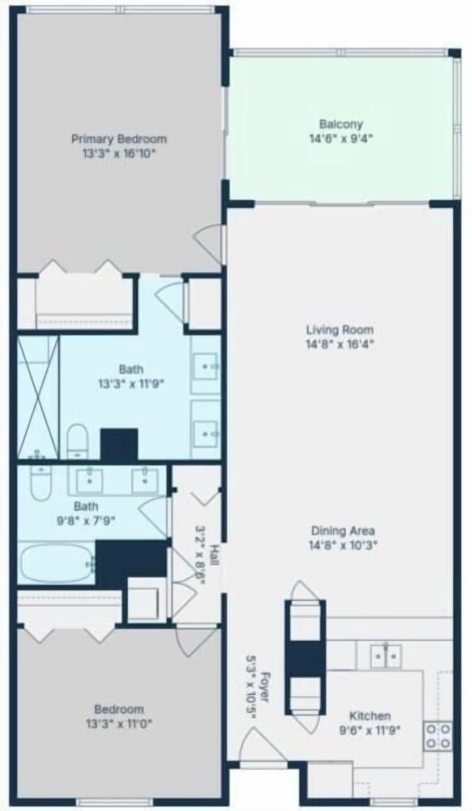 Condo, 2 Bedrooms | Floor plan