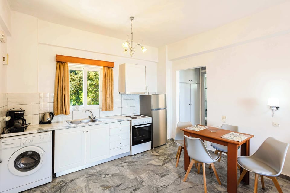 Bright Kitchen with Dining Table and Natural Light