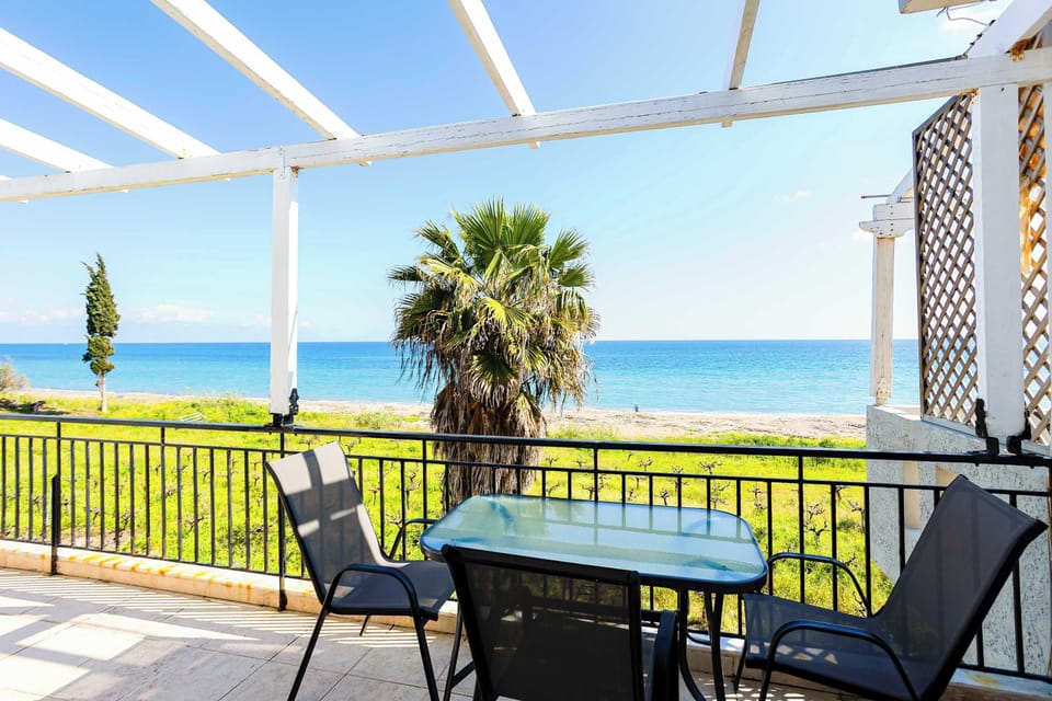 Balcony with Panoramic Sea View and Outdoor Dining