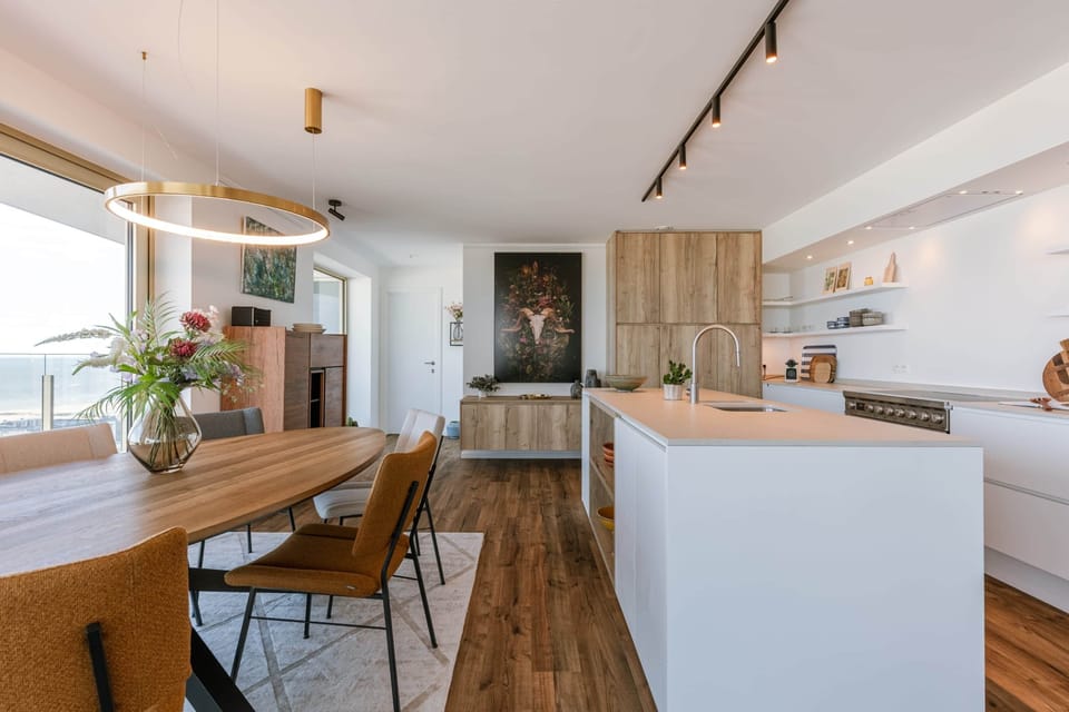 dining area and kitchen